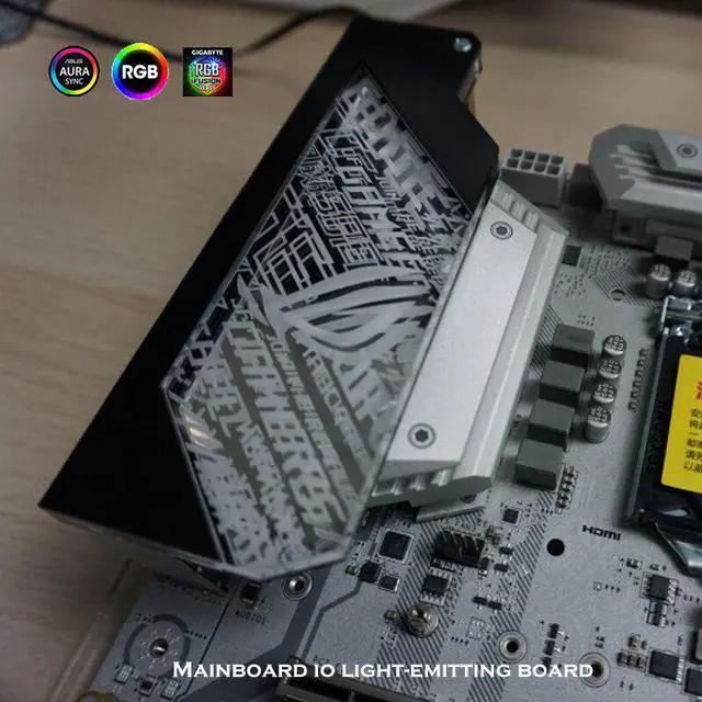 Alt view image 6 of 6 - DIY Mirror Light Panel For PC Case Decoration,GPU Backplate AURA Symphony Personality, MB IO RGB Panel