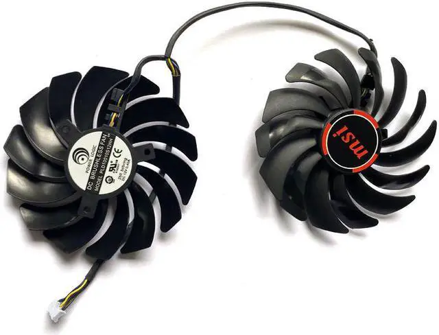 Alt view image 5 of 6 - 2PCS 95MM DIY FAN PLD10010S12HH DC 12V 4PIN RTX3070 GPU FAN For MSI RTX 3070 3060 3060Ti VENTUS 2X OC Graphics Card Cooling Fan