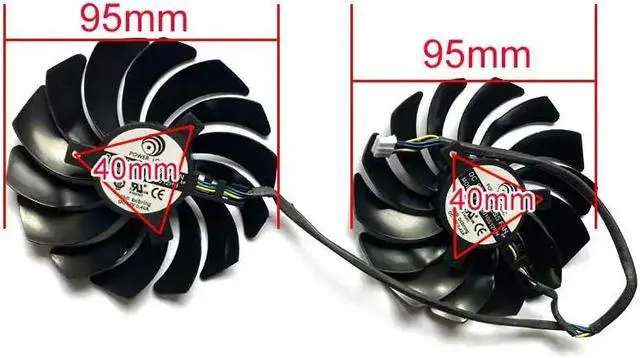 Alt view image 6 of 6 - 2PCS 95MM DIY FAN PLD10010S12HH DC 12V 4PIN RTX3070 GPU FAN For MSI RTX 3070 3060 3060Ti VENTUS 2X OC Graphics Card Cooling Fan