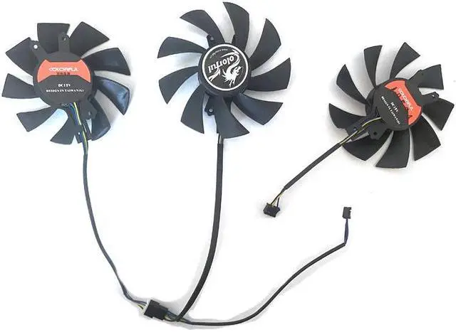 Alt view image 2 of 6 - 3PCS 4pin 85MM 75MM RTX2060 GPU Fan For Colorful GeForce RTX 2060 Gaming ES iGame GeForce GTX1660 Ti 1660 Ultra Cooling Fans