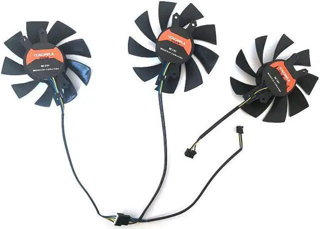 Alt view image 4 of 6 - 3PCS 4pin 85MM 75MM RTX2060 GPU Fan For Colorful GeForce RTX 2060 Gaming ES iGame GeForce GTX1660 Ti 1660 Ultra Cooling Fans