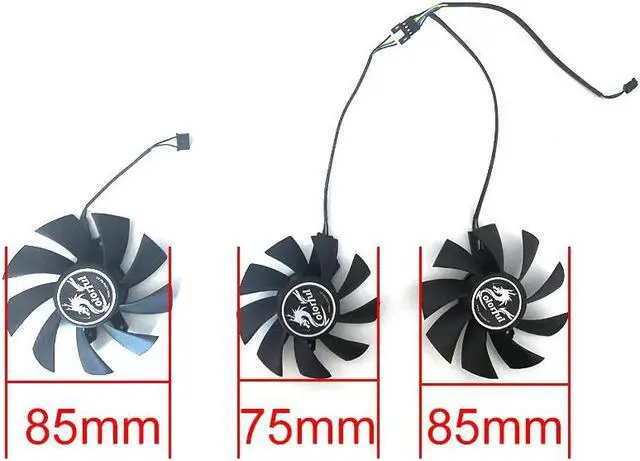 Alt view image 6 of 6 - 3PCS 4pin 85MM 75MM RTX2060 GPU Fan For Colorful GeForce RTX 2060 Gaming ES iGame GeForce GTX1660 Ti 1660 Ultra Cooling Fans