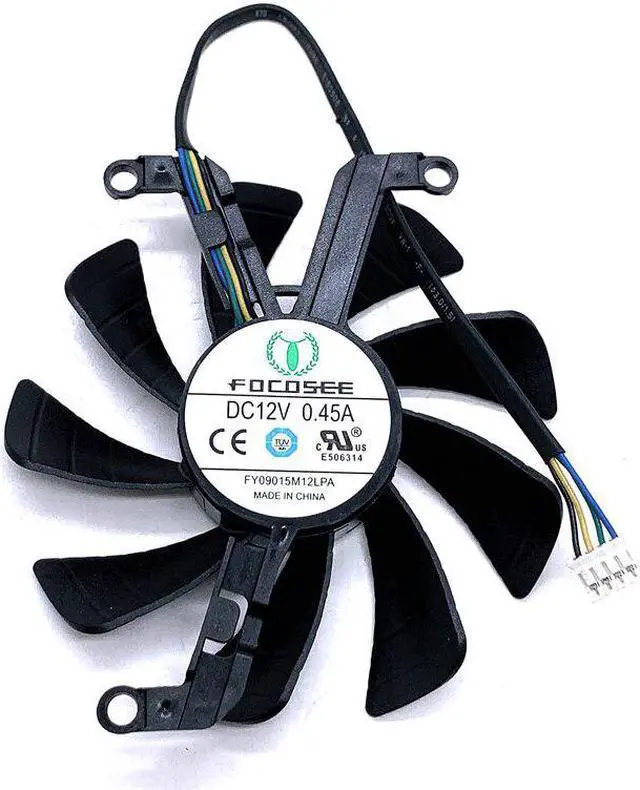 Alt view image 2 of 4 - 2PCS Cooling Fan FY09015M12LPA 85MM 4PIN KFA2 RTX3060 GPU FAN For KFA2 GeForce RTX 3060 TI (1-Click OC) LHR Graphics fan repair