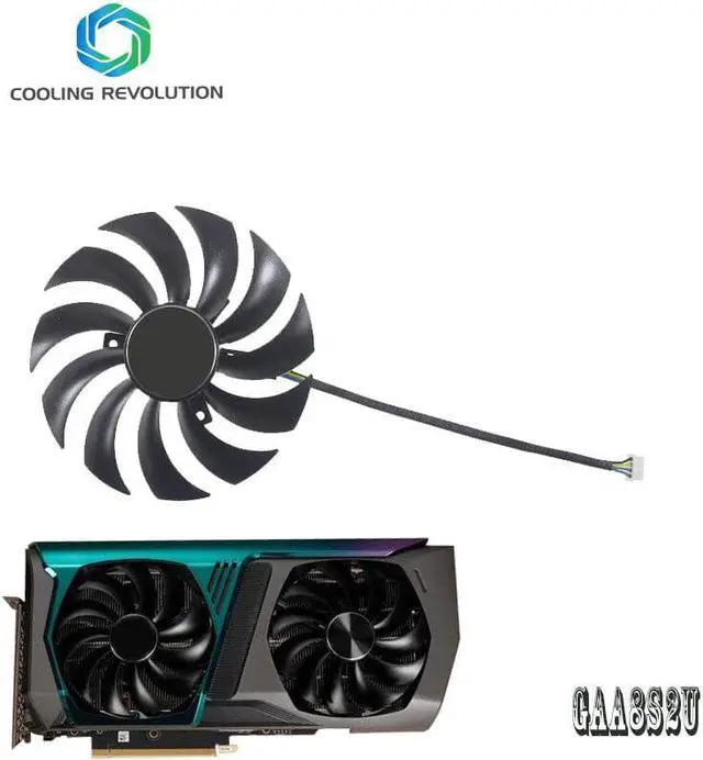 Alt view image 2 of 3 - 100MM GAA8S2U 12V 0.45A RTX3070 GPU Cooling Fan For Zotac Gaming RTX 3070 AMP Holo LHR Graphics Card Fan