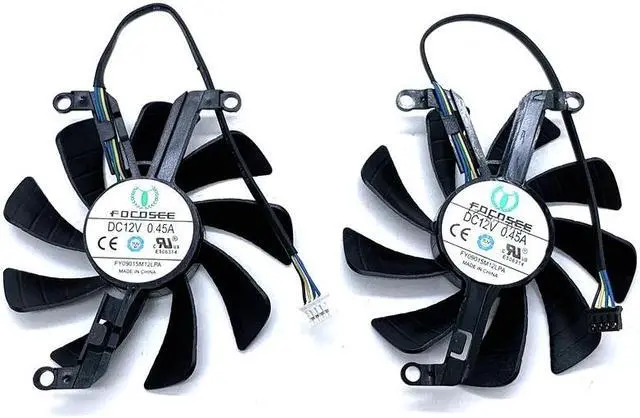 Alt view image 4 of 4 - 2PCS Cooling Fan FY09015M12LPA 85MM 4PIN KFA2 RTX3060 GPU FAN For KFA2 GeForce RTX 3060 TI (1-Click OC) LHR Graphics fan repair