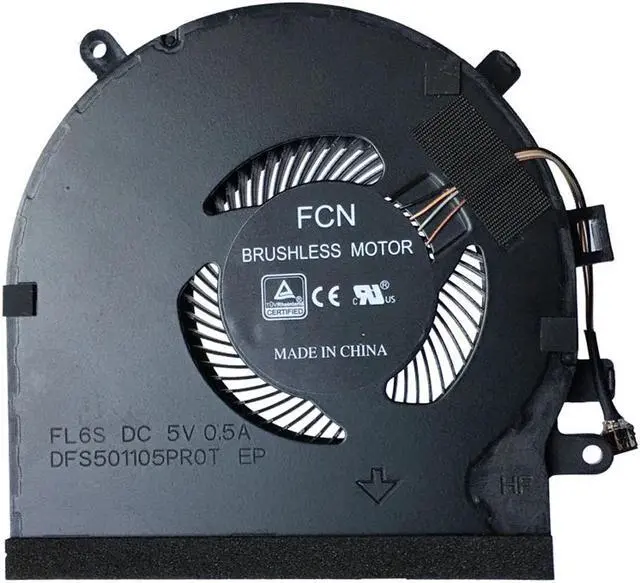 Alt view image 4 of 6 - Laptop CPU Cooling Fans for Razer Blade 15 RZ09-0270 02705E76 RZ09 3009 E97 GPU Cooler Radiator fan New DFS5K121142621 FLK7 FL6S