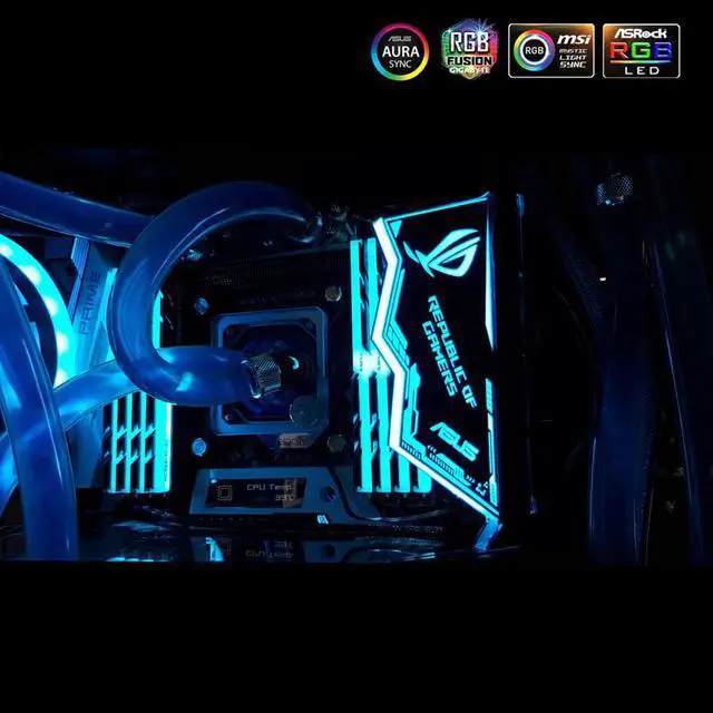 Alt view image 2 of 6 - VGA Holder Video Card Support 12V 4Pin 5V 3Pin AURA Chassis A-RGB Water Cooler Custom MOD Part RGB GPU Bracket Vertical Acrylic