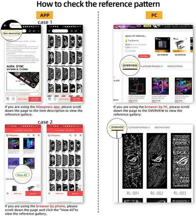 Alt view image 6 of 6 - VGA Holder Video Card Support 12V 4Pin 5V 3Pin AURA Chassis A-RGB Water Cooler Custom MOD Part RGB GPU Bracket Vertical Acrylic
