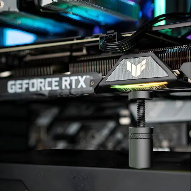 Alt view image 6 of 6 - Graphics Card GPU Support Bracket, Adjustable Height GPU Sag Stand Bracket with Magnet and Non-Slip Sheet, GPU Holder for Prevent Universal VGA Graphics Card Sag - 1.0-2.0"- Mini - Black
