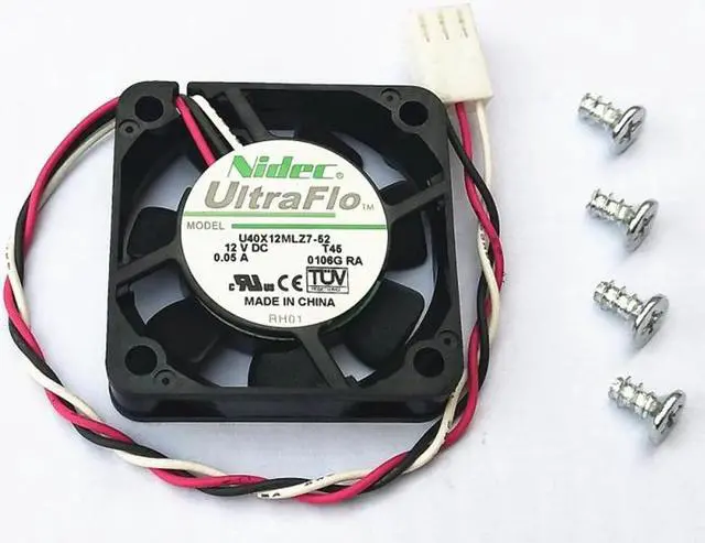 Alt view image 3 of 4 - NIDEC U40X12MLZ7-52 DC 12V 4010 40mm 40x40x10mm Fan for Bridge chip Graphics Card Fan 3D printer Fan HDTV ATOM HTPC fan