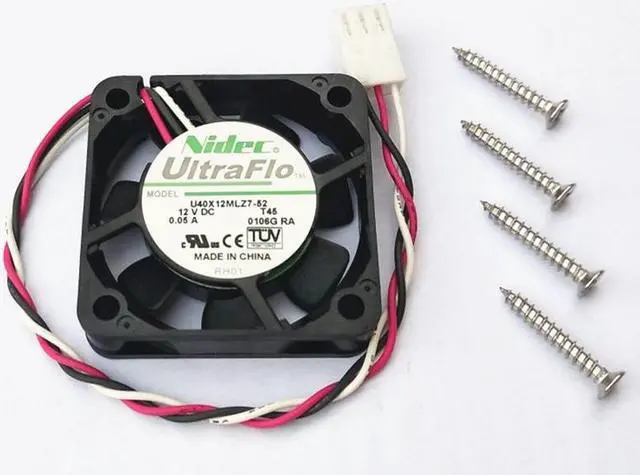 Alt view image 4 of 4 - NIDEC U40X12MLZ7-52 DC 12V 4010 40mm 40x40x10mm Fan for Bridge chip Graphics Card Fan 3D printer Fan HDTV ATOM HTPC fan