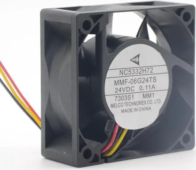 Alt view image 2 of 6 - Mitsubishi Converter fan NC5332H72 Melco MMF-06G24TS-MM1 24V 0.11A ABB Fan PLC cooling fan