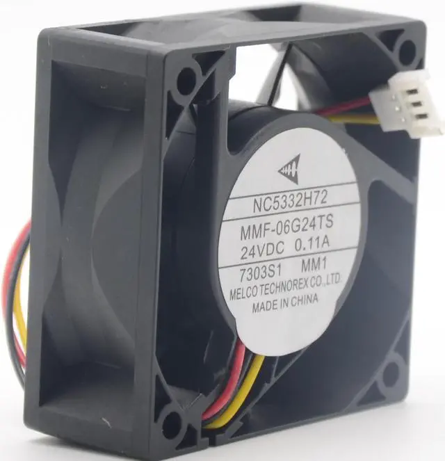 Alt view image 6 of 6 - Mitsubishi Converter fan NC5332H72 Melco MMF-06G24TS-MM1 24V 0.11A ABB Fan PLC cooling fan