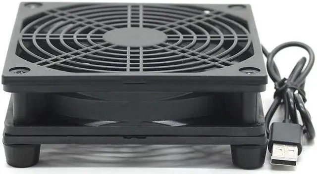Main image of NEW Router Cooling Fan DIY PC Cooler TV Box Wireless Silent Quiet DC 5V USB power 120mm fan 120x25mm 12CM W/Screws Protective net 1200RPM