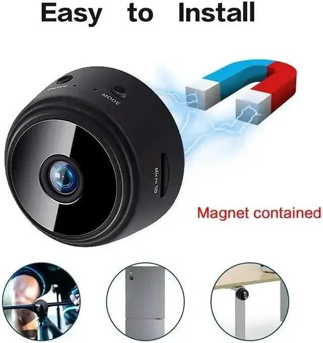 Alt view image 2 of 6 - Mini Camera Wifi Camera 1080P HD Mini Recorder Wireless Mini Camera Video Surveillance Video Recorder Security Camera Black