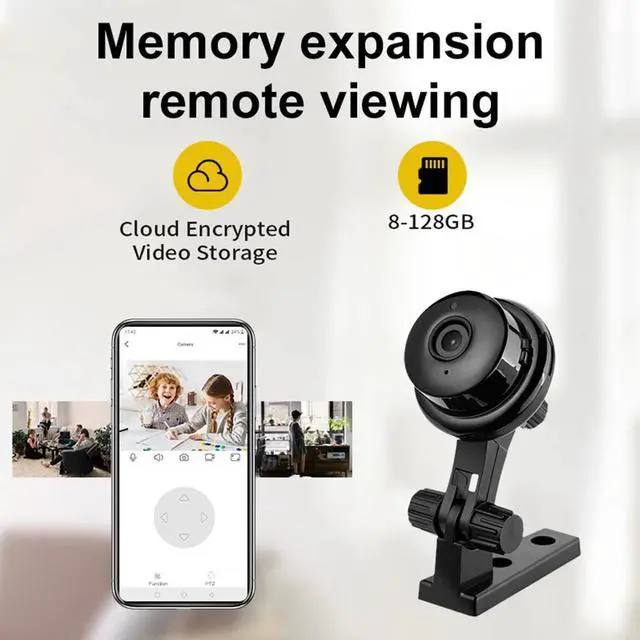 Alt view image 2 of 6 - 1080P Mini Wifi Camera Baby Monitor Home Security IP Camera Two Way Audio Nightvision Remote Access V380