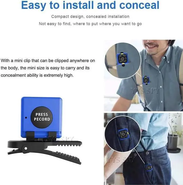 Alt view image 5 of 7 - HD Mini Camera Auto IR Night Vision Small Kamera Espia Action Body Micro Camcorder Support Hidden SD Card Digital DVR Camara Blue