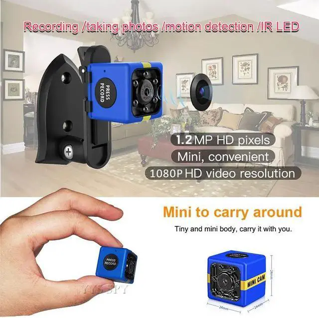 Alt view image 6 of 7 - HD Mini Camera Auto IR Night Vision Small Kamera Espia Action Body Micro Camcorder Support Hidden SD Card Digital DVR Camara Blue