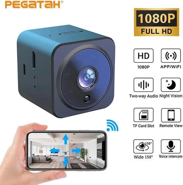 Alt view image 2 of 6 - 1080P HD Mini Camera WiFi Wireless Home Security Surveillance Cameras Night Vision Smart Home Sports Monitor