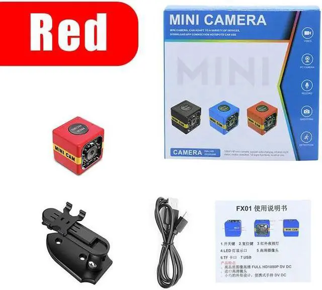Main image of HD Mini Camera Auto IR Night Vision Small Kamera Espia Action Body Micro Camcorder Support Hidden SD Card Digital DVR Camara Red