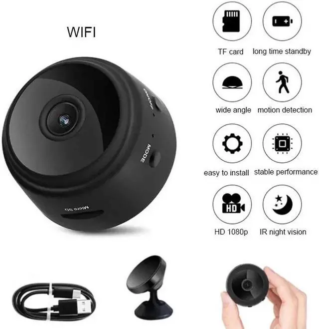 Alt view image 2 of 6 - Mini Smart Camera WiFi Remote Wireless Monitoring 1080p Ip Camara Wifi Security Protection Surveillance Cameras