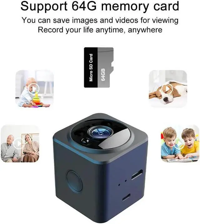 Alt view image 6 of 6 - 1080P HD Mini Camera WiFi Wireless Home Security Surveillance Cameras Night Vision Smart Home Sports Monitor
