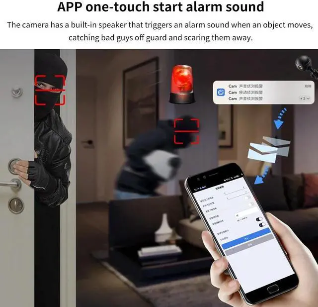 Alt view image 3 of 7 - Mini Smart WiFi Camera Motion CCTV HD 1080P Baby Pet Monitor Wireless Night Vision Smart Home Micro CCTV Camera