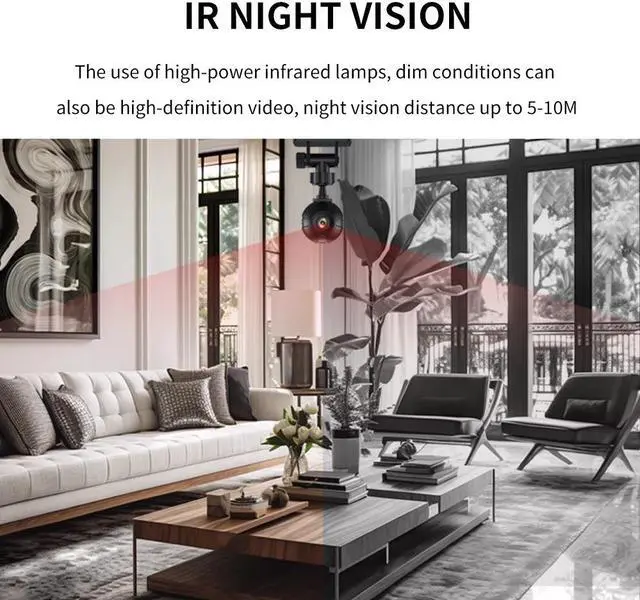 Alt view image 6 of 7 - Mini Smart WiFi Camera Motion CCTV HD 1080P Baby Pet Monitor Wireless Night Vision Smart Home Micro CCTV Camera