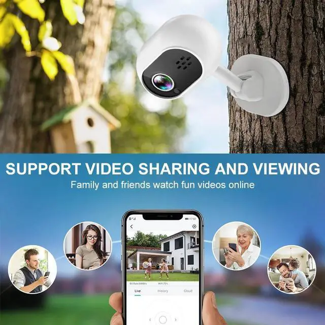 Alt view image 5 of 6 - Wireless WiFi Camera Home Security Protection Cam Mini Infrared Night Vision PTZ Camera Motion Detection Surveillance Camera