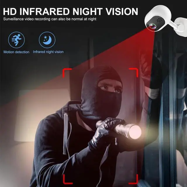 Alt view image 3 of 6 - Wireless WiFi Camera Home Security Protection Cam Mini Infrared Night Vision PTZ Camera Motion Detection Surveillance Camera