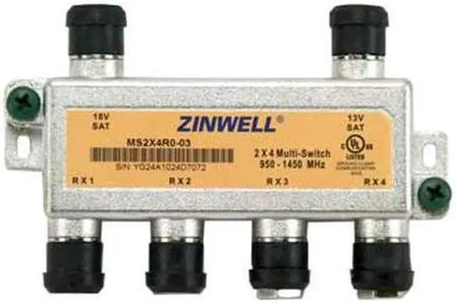 Alt view image 3 of 7 - DirecTV Zinwell 2 X 4 Multi-switch 950-1450 Mhz - 1450 Mhz (ms2x4r0-03)