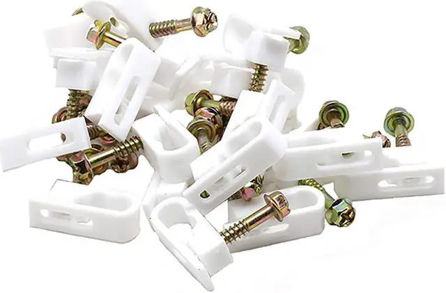 Main image of RG6 Flex Dual Coaxial Cable Clips White, Pack of 100