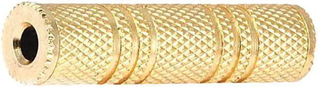 Alt view image 4 of 5 - SatelliteSale Auxiliary 3.5mm Jack Stereo Female to Female Extension Gold Plated Coupler Aux