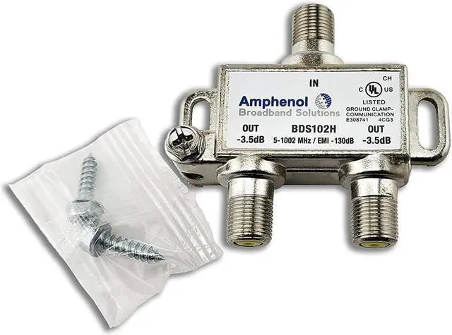Alt view image 5 of 7 - Antronix CMC2008H 8-Way Coaxial Splitter 1 GHz (Nickel Alloy)