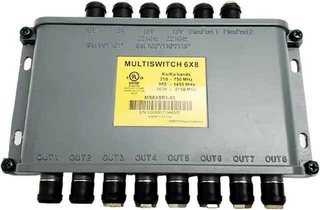 Alt view image 9 of 9 - Directv 6x8 Multi-Switch Ka Ku Bands MS6X8R1-03
