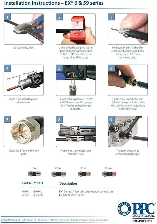 Alt view image 5 of 5 - PPC EX6XL Plus Universal RG-6 Compression Connector - 20 Pack
