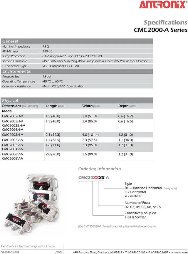 Alt view image 8 of 9 - EXTREME 8 WAY BALANCED HD DIGITAL 1GHz HIGH PERFORMANCE HORIZONTAL COAX CABLE SPLITTER - BDS108H