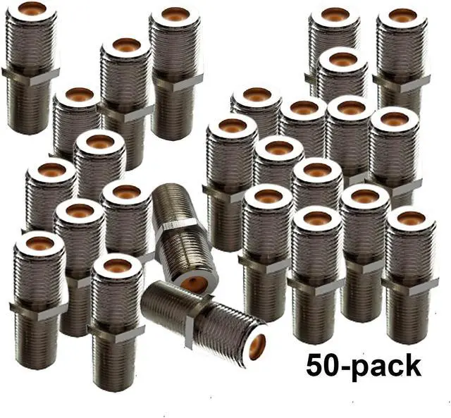 Alt view image 2 of 5 - DirecTV F81 Barrel Indoor 3GHZ HF w Nut / Washer Bag of 50