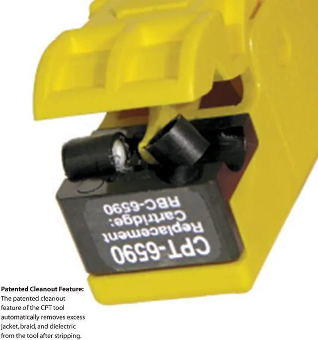 Alt view image 4 of 7 - CablePrep CPT-6590-1S Drop Cable/Coax Cable Stripper, RG6/RG59