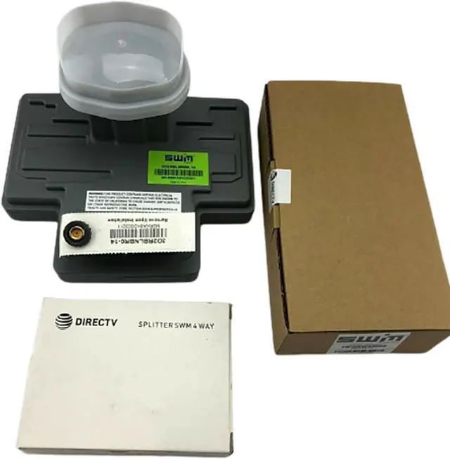 Alt view image 2 of 5 - DirecTV D SWM3 LNB Reverse Band with 21V Power 4-Way Splitter 4K 99 101 103 Sats