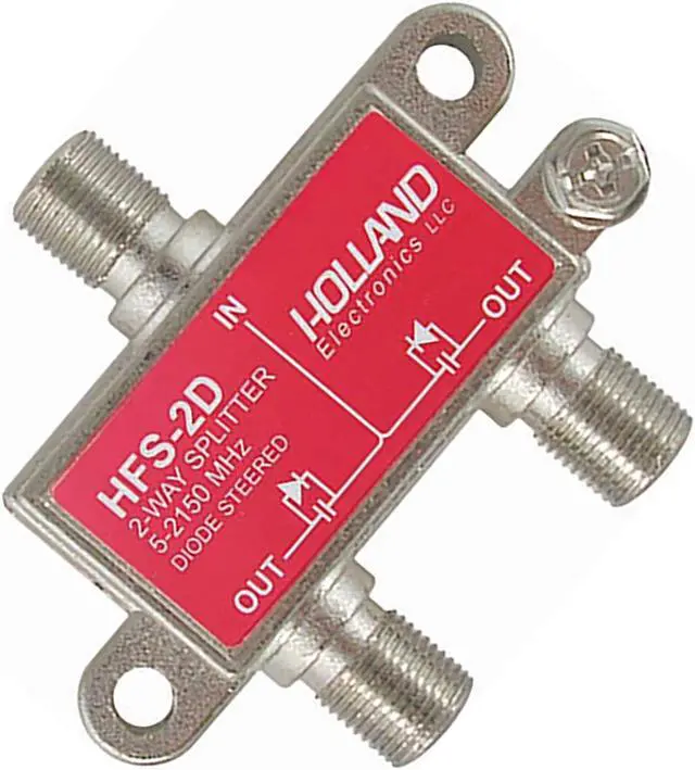 Alt view image 3 of 5 - Holland (HFS2D) 2-Way Splitter (5-2050 Mhz) Diode Steered (HFS-2D)