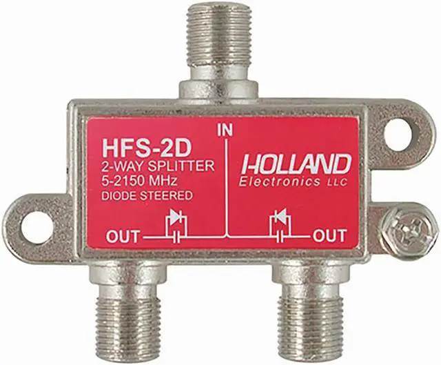 Main image of Holland (HFS2D) 2-Way Splitter (5-2050 Mhz) Diode Steered (HFS-2D)