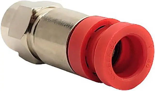 Alt view image 3 of 5 - Amphenol TFC-QC2QS-59U-3LC-RED RG59 Coaxial Compression Connector (50 Pack)