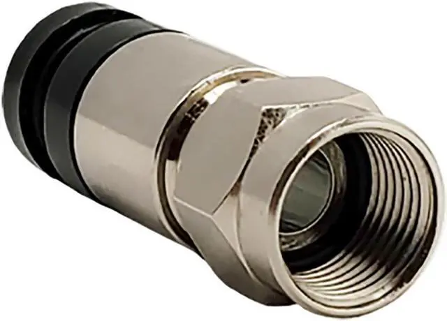 Main image of Amphenol TFC-QC2QS-06U-3LC-BLACK RG6 Coaxial Compression Connector (50 Pack)