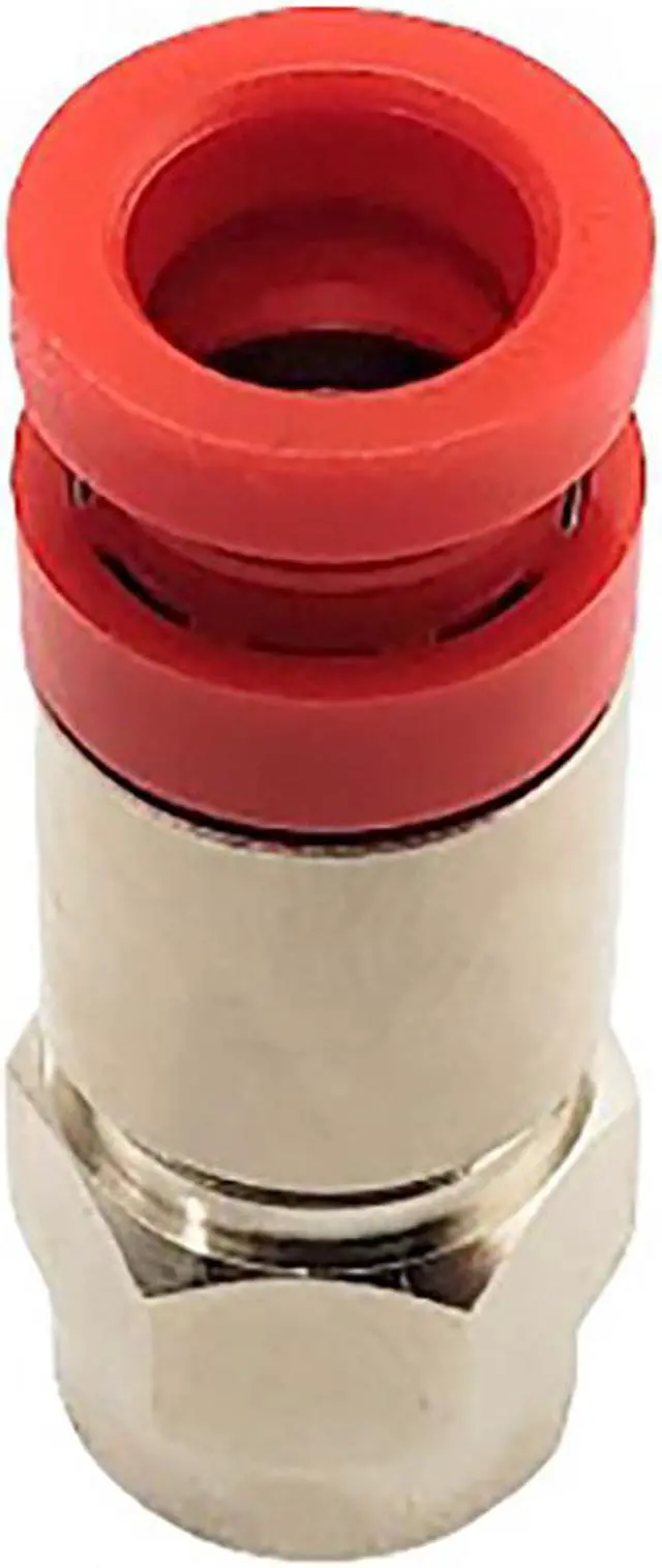 Alt view image 4 of 5 - Amphenol TFC-QC2QS-59U-3LC-RED RG59 Coaxial Compression Connector (50 Pack)