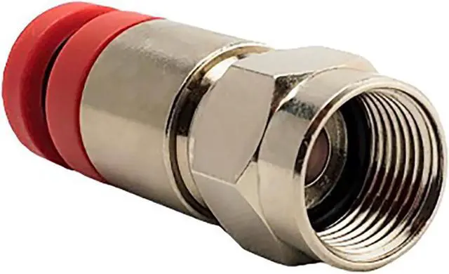 Alt view image 2 of 5 - Amphenol TFC-QC2QS-59U-3LC-RED RG59 Coaxial Compression Connector (50 Pack)