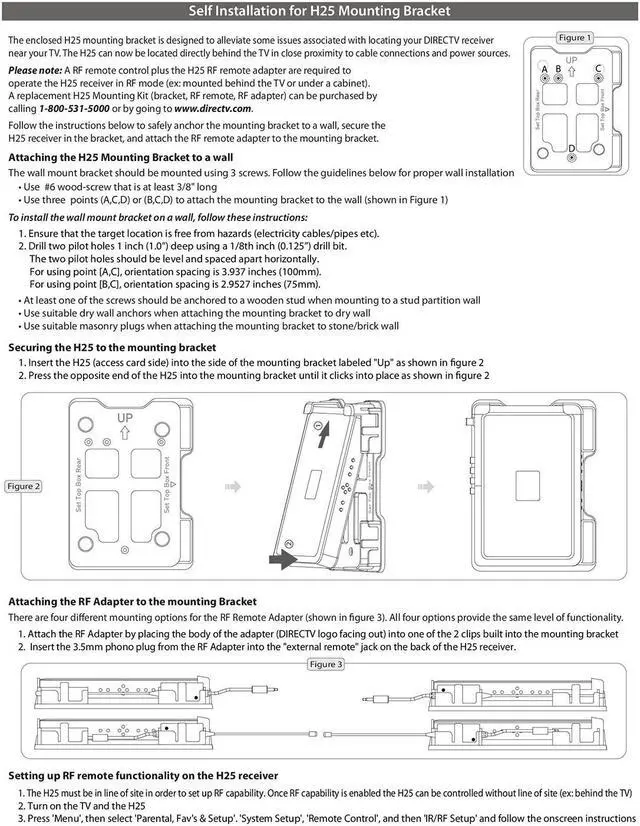 Alt view image 5 of 5 - DIRECTV H25MOUNT Wall Mounting Bracket for the H25 Residential (H25MNT)