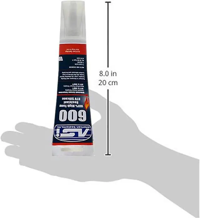 Alt view image 2 of 5 - ASI 600 High Temperature RTV Silicone Sealant 2.8 Oz Tube