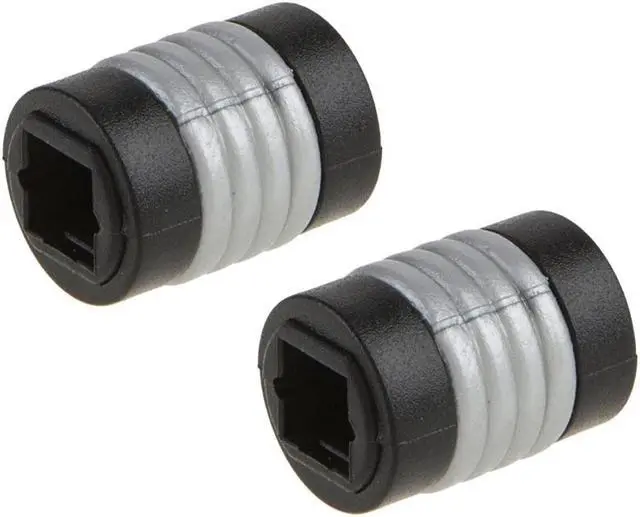 Main image of Optical Toslink Female to Female Extension Cable Coupler Adapter, Black (2 Pack)