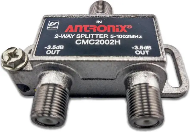 Alt view image 2 of 7 - Antronix A Series CMC2000H-A 2-Way Horizontal Splitter 1 GHz 5-1002 MHZ MoCA Capable